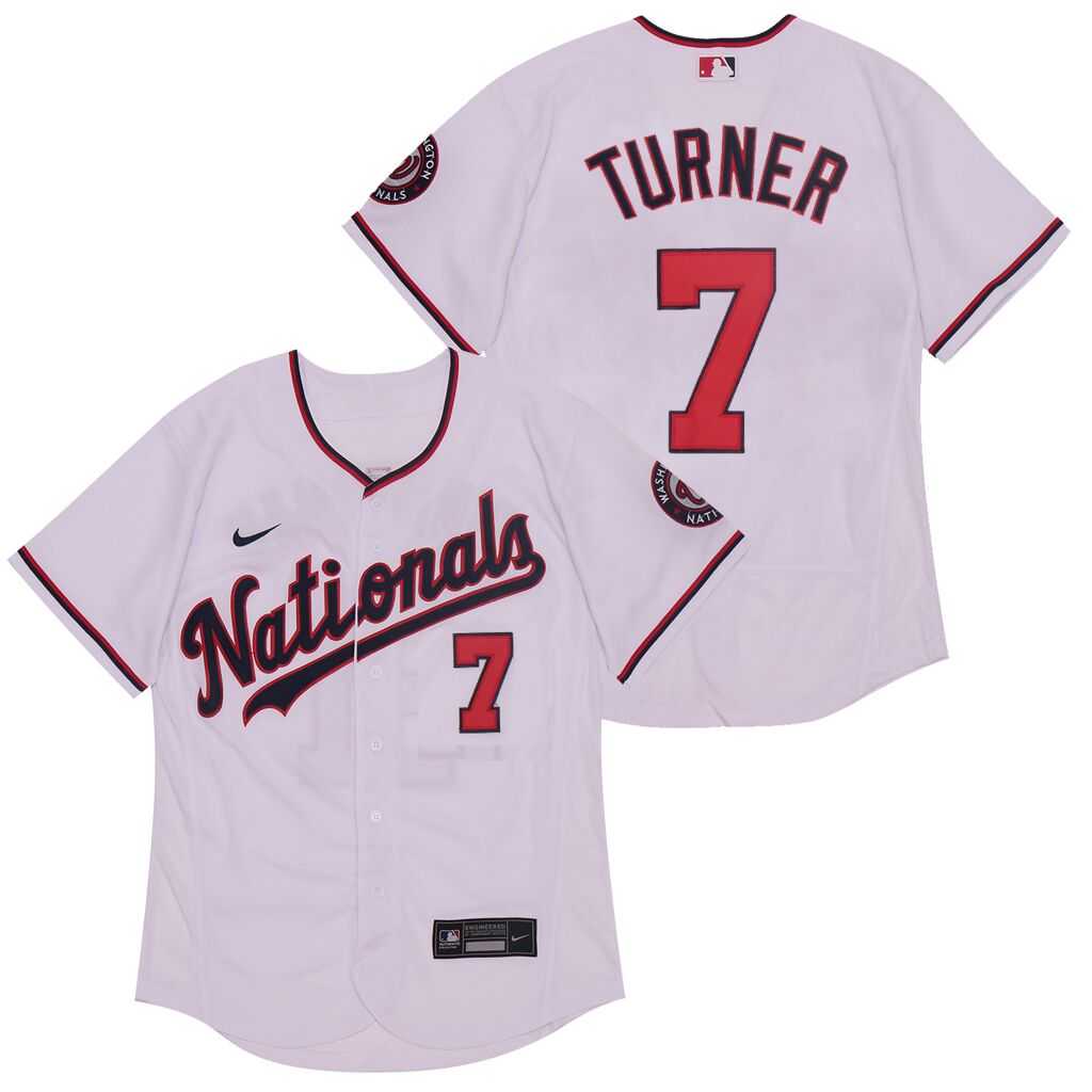 Nationals 7 Trea Turner White Nike 2020 Flexbase Jersey,We sell and wholesale Nationals 7 Trea Turner White Nike 2020 Flexbase Jersey on line form chian!